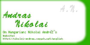 andras nikolai business card